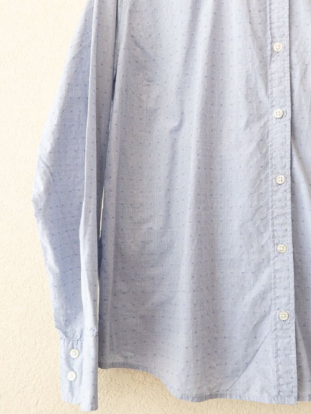 Lands End Button Up Shirt Size 18 Blue Cotton Long Sleeve Classic Workwear - Picture 5 of 12